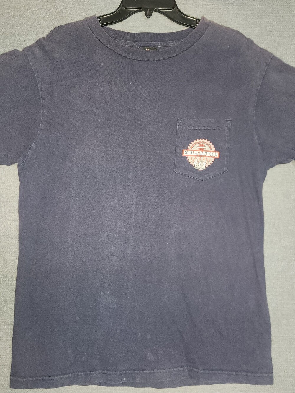 Harley-Davidson Blue Kids Short Sleeve Pocket Tee with Logo #305